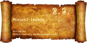 Monoki Hedda névjegykártya